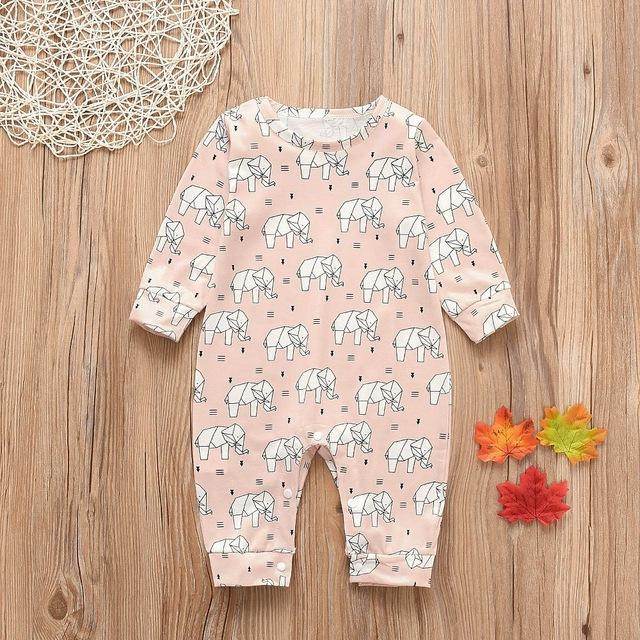 Girl Romper Printed Jumpsuit Child Playsuit - Mubimart