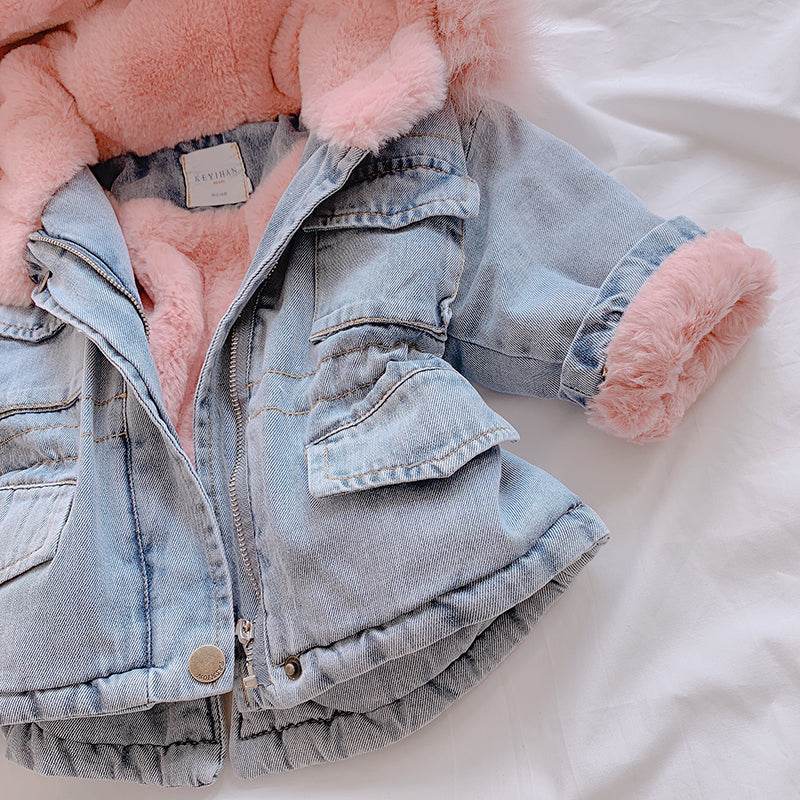 Girl denim coat - Mubimart