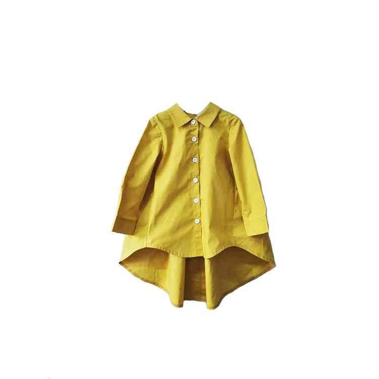 Girls' Big Kids Loose Fashionable Tops Korean Style Shirts Big Kids' Swallowtails - Mubimart