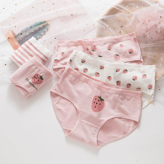 Girls' Cotton Cute Underwear - Mubimart