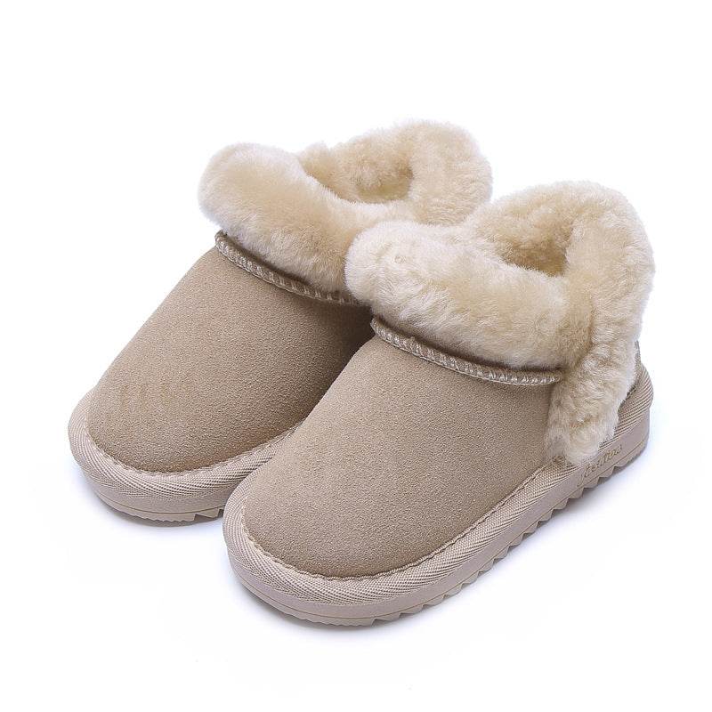 Girls' Cotton Shoes Soft Bottom Cotton Baby Booties - Mubimart