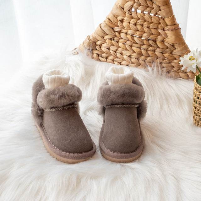 Girls' Cotton Shoes Soft Bottom Cotton Baby Booties - Mubimart
