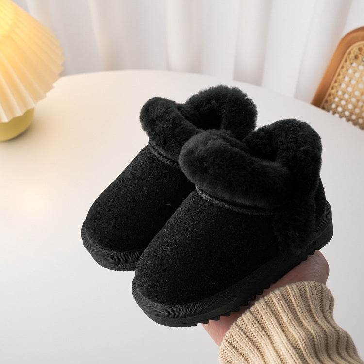 Girls' Cotton Shoes Soft Bottom Cotton Baby Booties - Mubimart