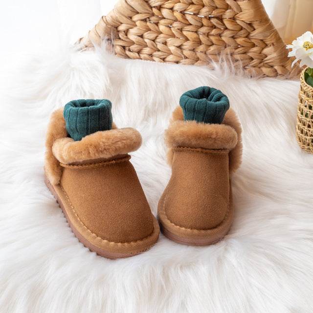 Girls' Cotton Shoes Soft Bottom Cotton Baby Booties - Mubimart