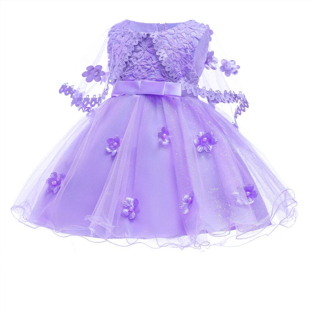 Girls Elegant Wedding Princess Dress Kids Party Formal Dress - Mubimart