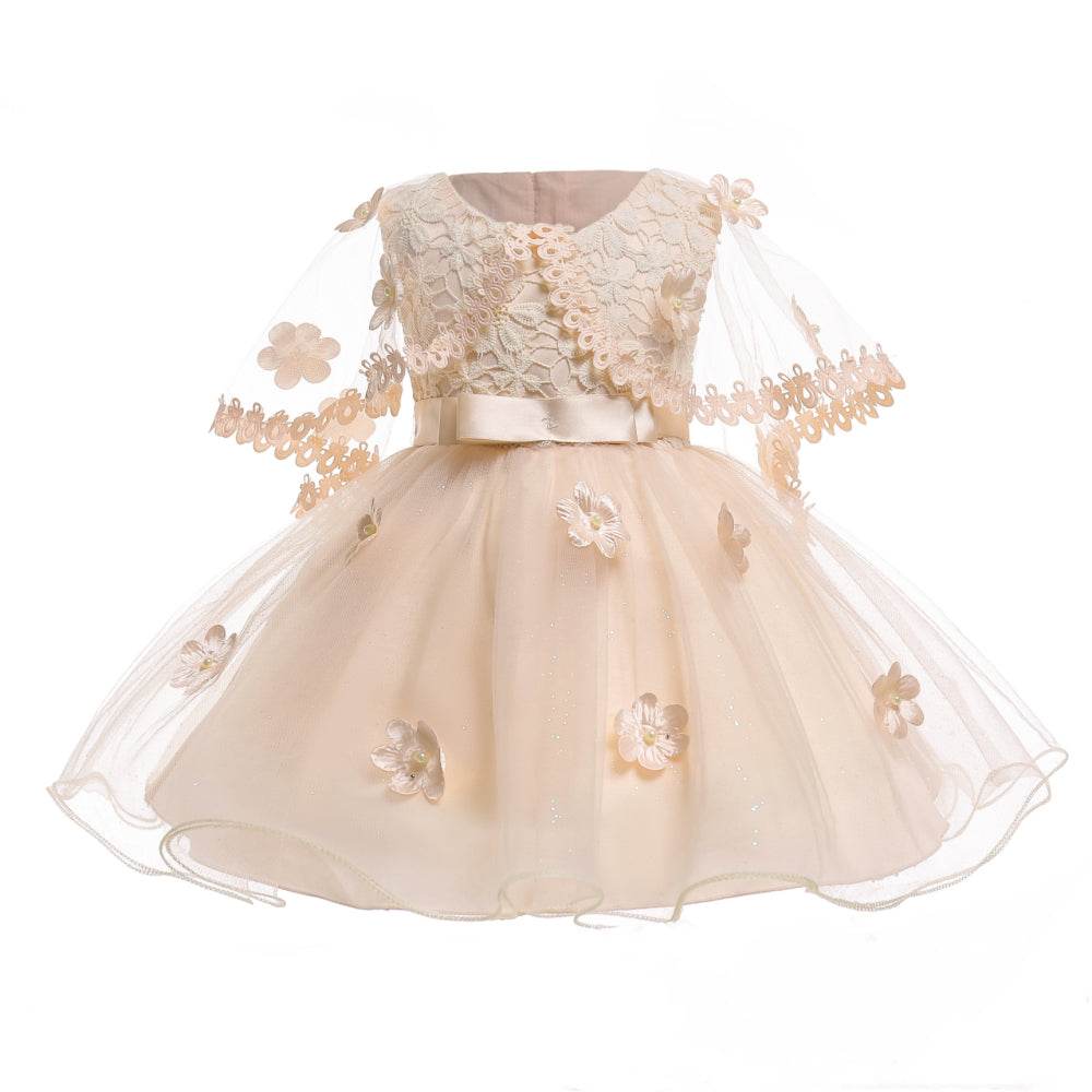 Girls Elegant Wedding Princess Dress Kids Party Formal Dress - Mubimart