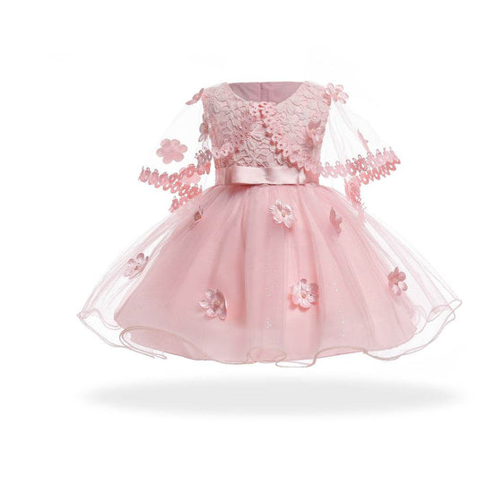 Girls Elegant Wedding Princess Dress Kids Party Formal Dress - Mubimart