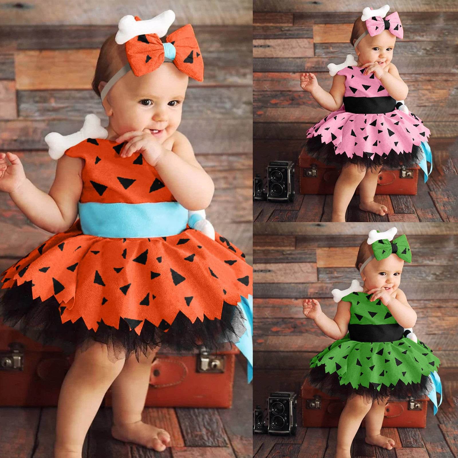 Girls Fashion Simple Halloween Mesh Costume Suit - Mubimart