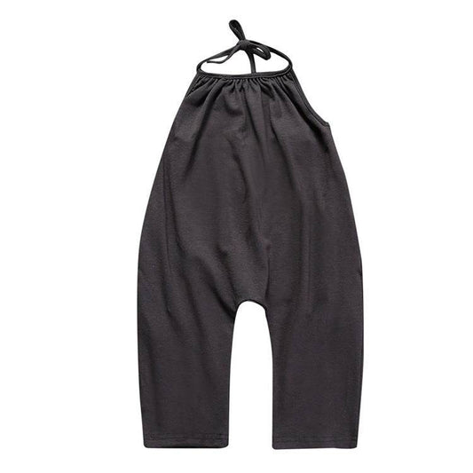 Girls Jumpsuits Summer Baby Girl Solid Overalls Soft Girls Fashion Leotard Outfit Clothes - Mubimart