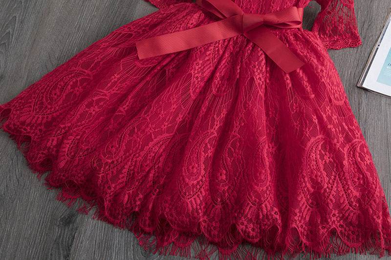 Girls Lace Dress Spring And Autumn - Mubimart