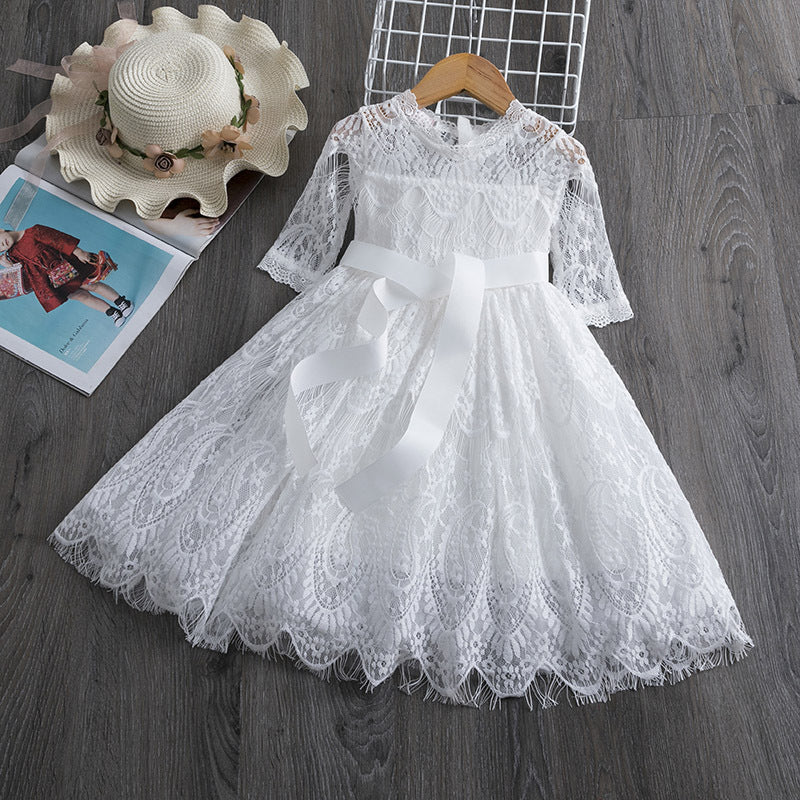 Girls Lace Dress Spring And Autumn - Mubimart -  