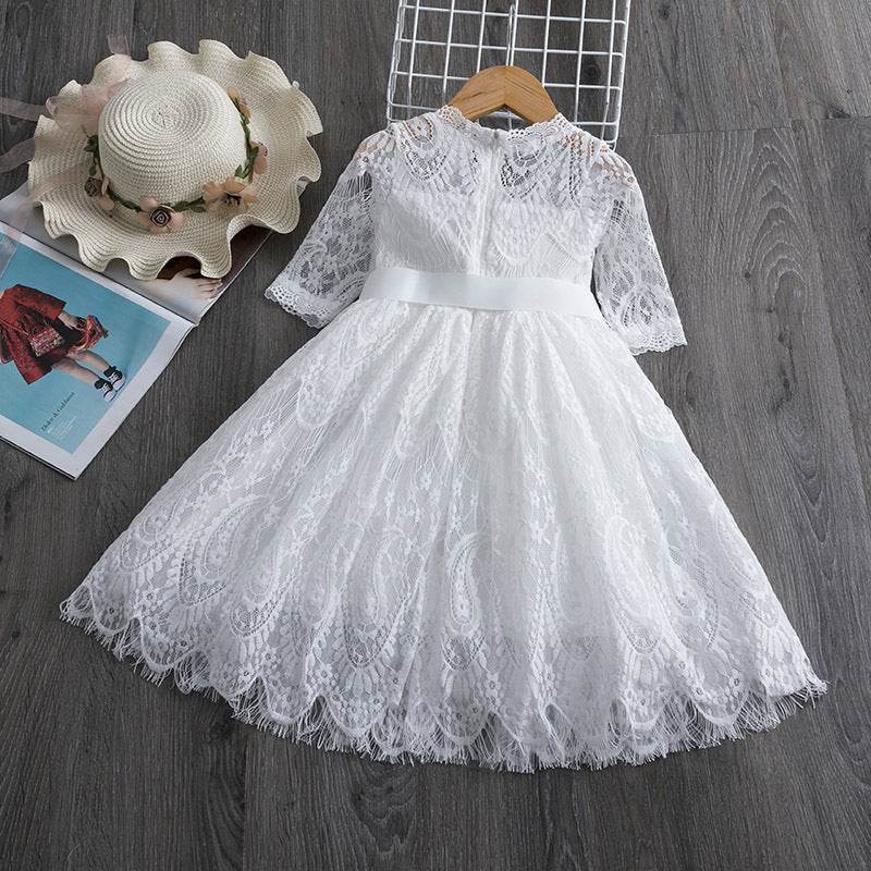 Girls Lace Dress Spring And Autumn - Mubimart