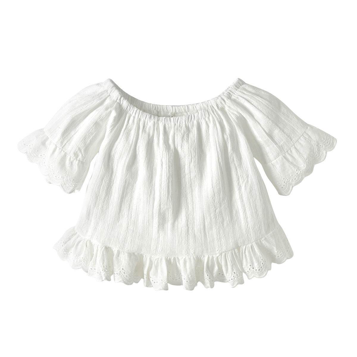 Girls Lace Pearl Jeans Set - Mubimart