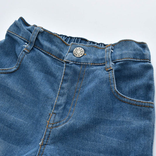 Girls Lace Pearl Jeans Set - Mubimart