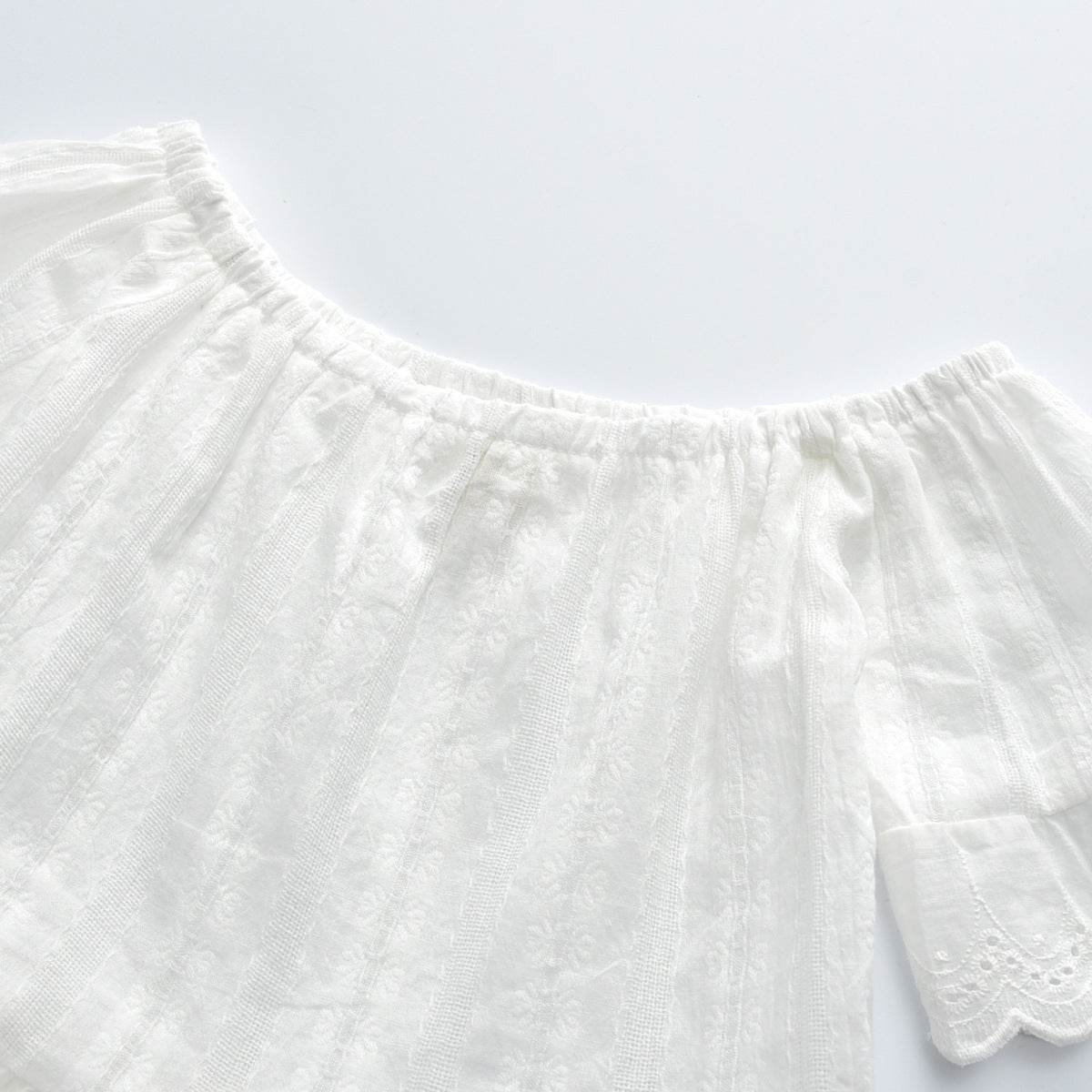 Girls Lace Pearl Jeans Set - Mubimart