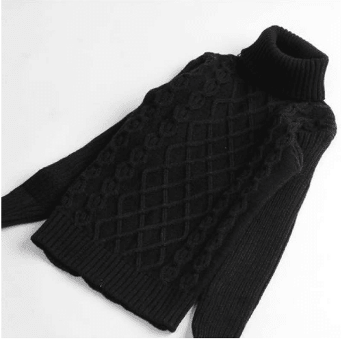Girls Plus Velvet Thick Double Layer Sweater - Mubimart