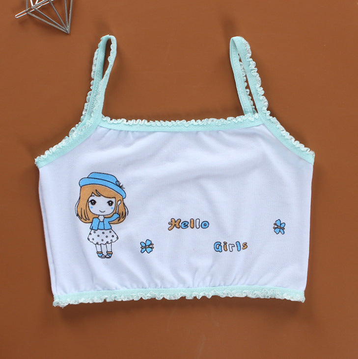 Girls Sports Casual Cotton Camisole Bra - Mubimart -  