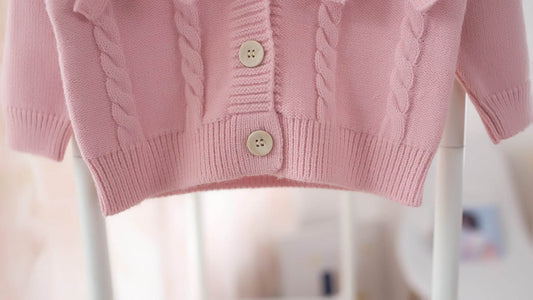 Girls V-Neck Bow Knot Kids Cardigan Kids Sweater - Mubimart