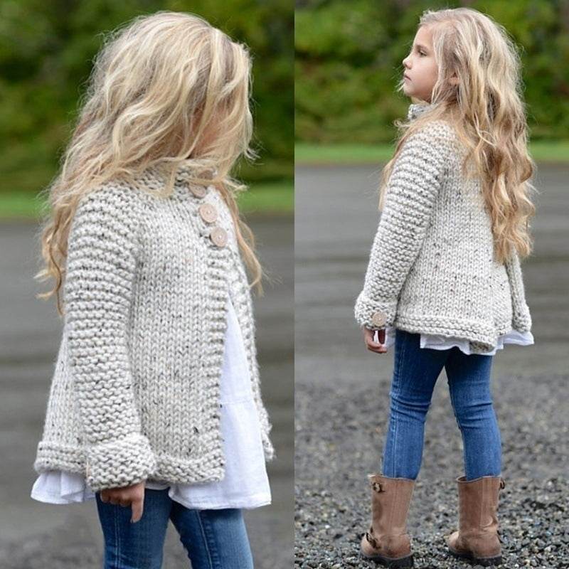 Girls cardigan sweater coat - Mubimart
