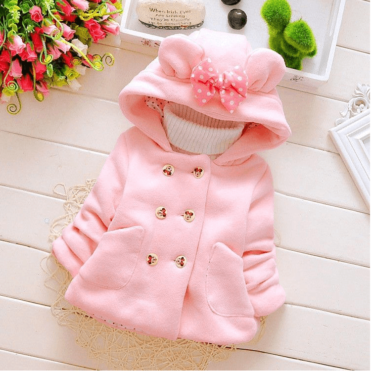 Girls warm coat winter jacket clothes for Newborn girl baby - Mubimart