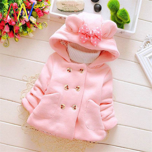 Girls warm coat winter jacket clothes for Newborn girl baby - Mubimart