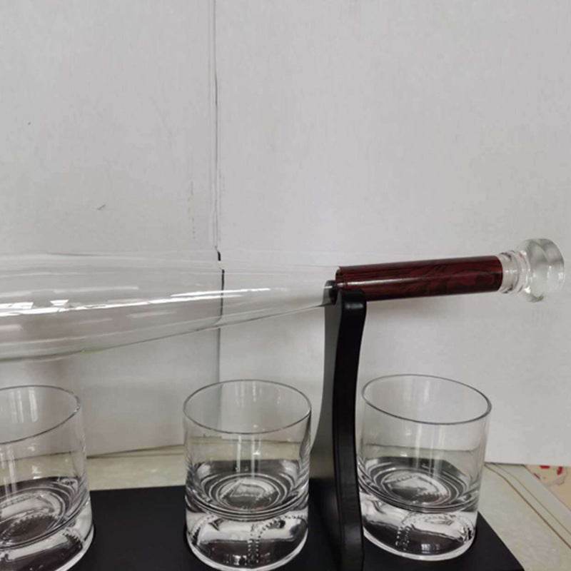 Glass Baseball Bottle Glass Decanter Baseball Cup Glass Decanter Creative Shaped Glass Bottle - Mubimart