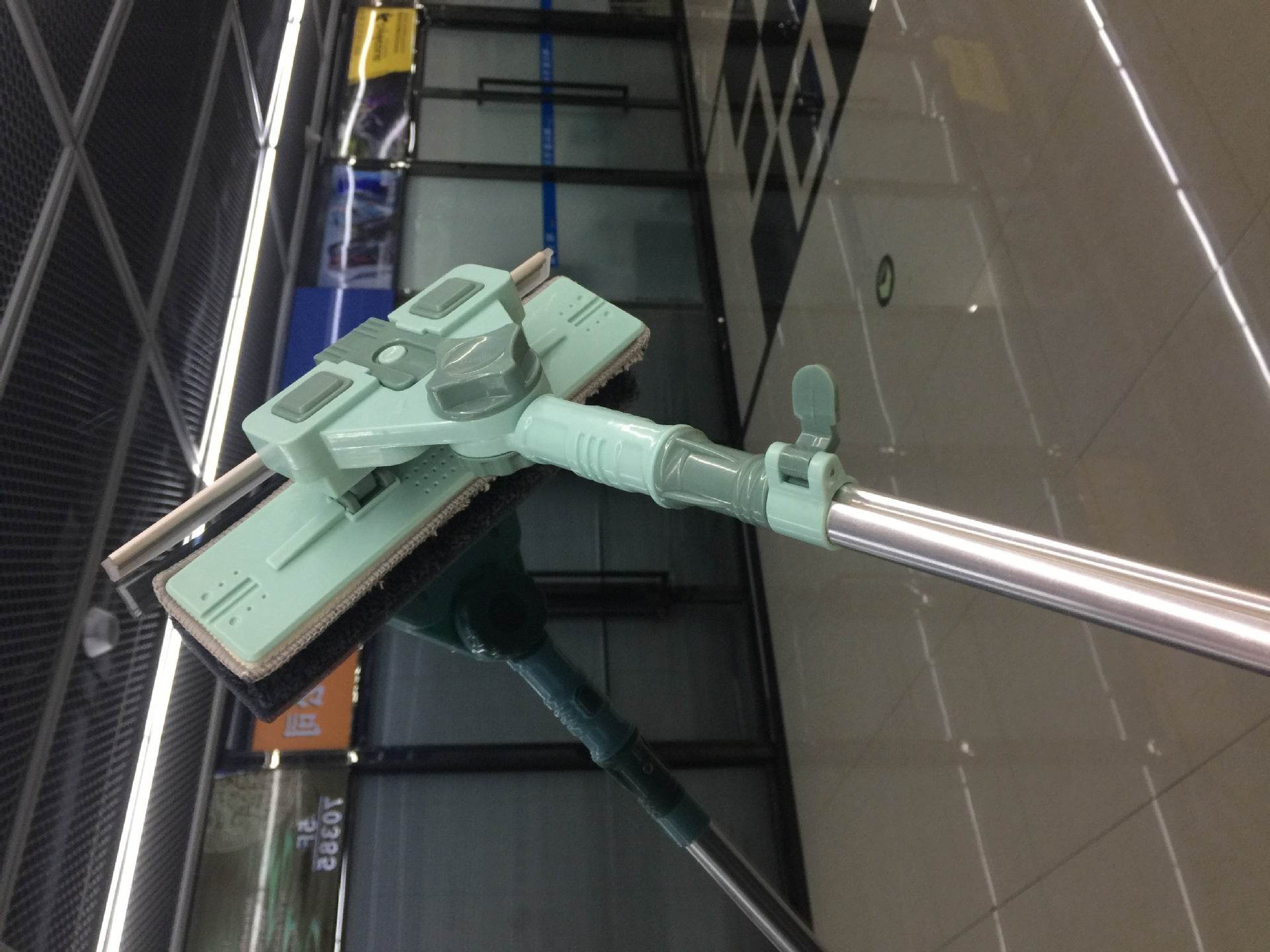 Glass Cleaner Double-layer High-rise Retractable Double-sided Window Cleaner Artifact High-rise Cleaning - Mubimart