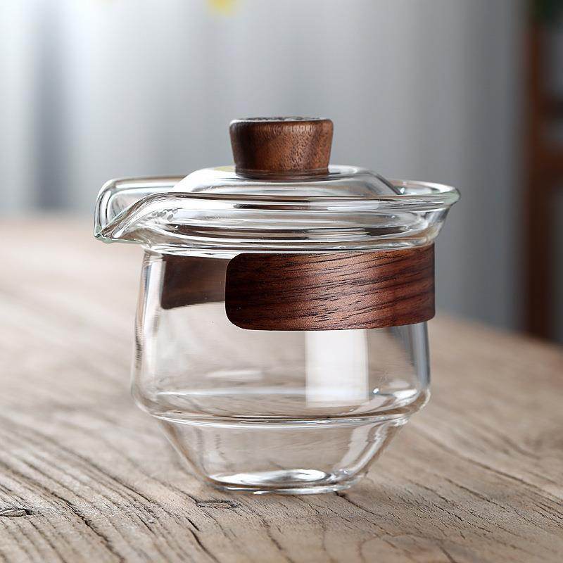 Glass Lid Bowl Non-scald Cover Bowl New Japanese Cover Bowl New Tea Set - Mubimart