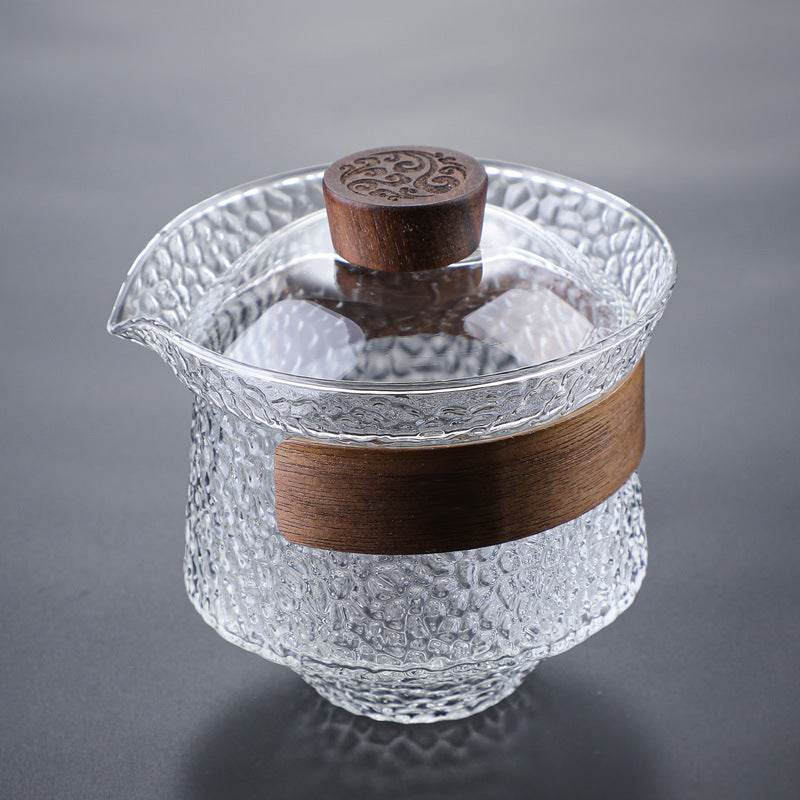 Glass Lid Bowl Non-scald Cover Bowl New Japanese Cover Bowl New Tea Set - Mubimart