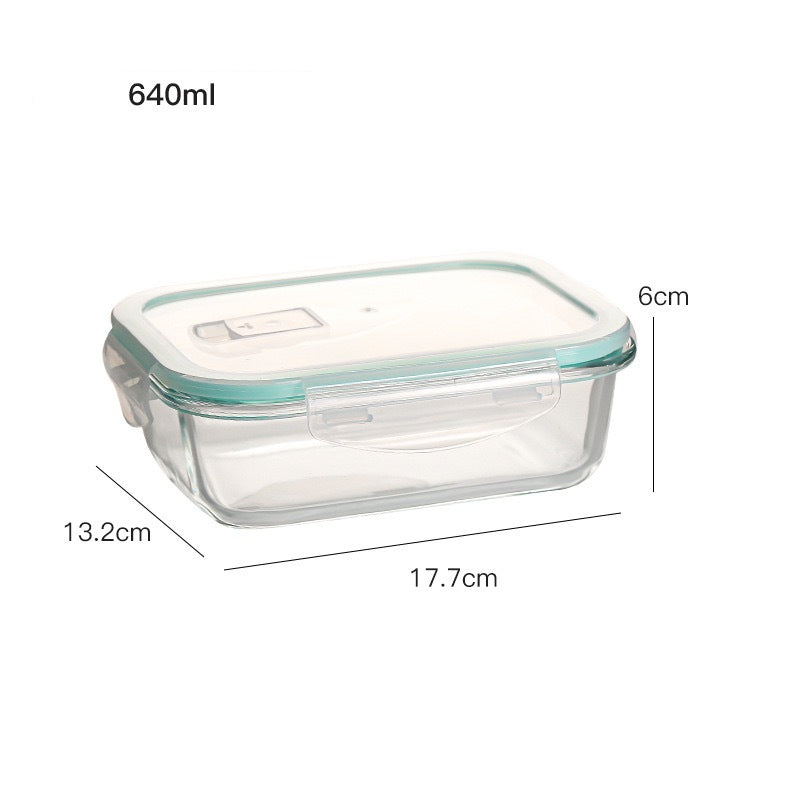 Glass Lunch Box Microwave Lunch Box Separation Type - Mubimart -  