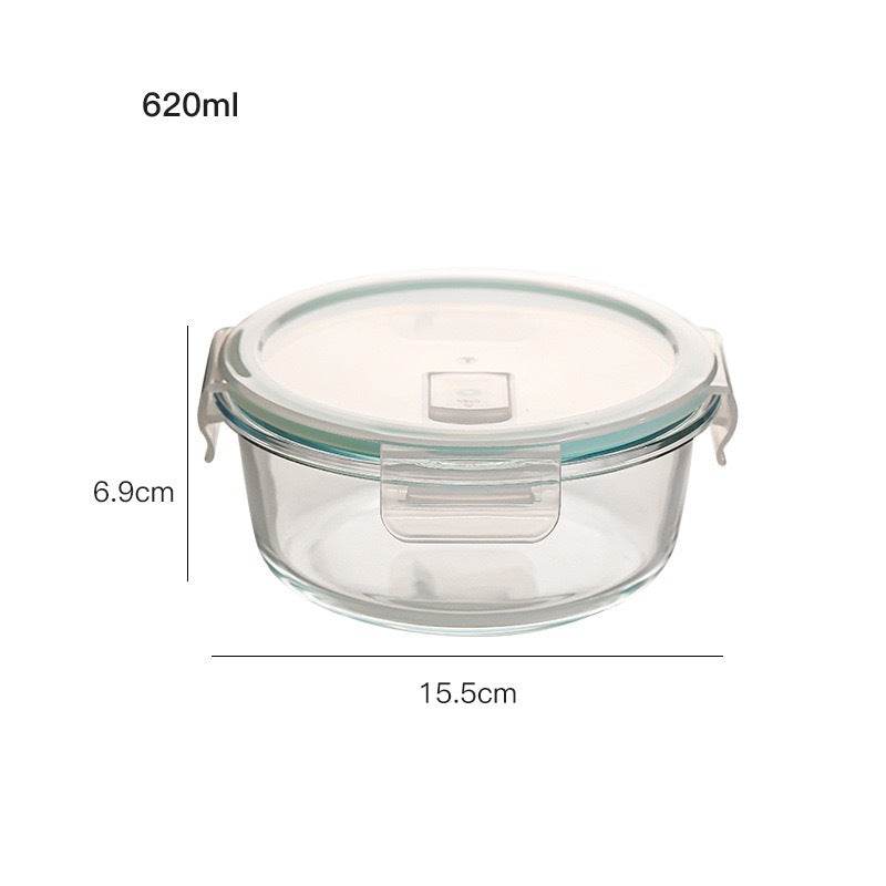 Glass Lunch Box Microwave Lunch Box Separation Type - Mubimart