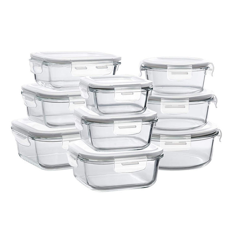 Glass Lunch Box Microwave Lunch Box Separation Type - Mubimart -  