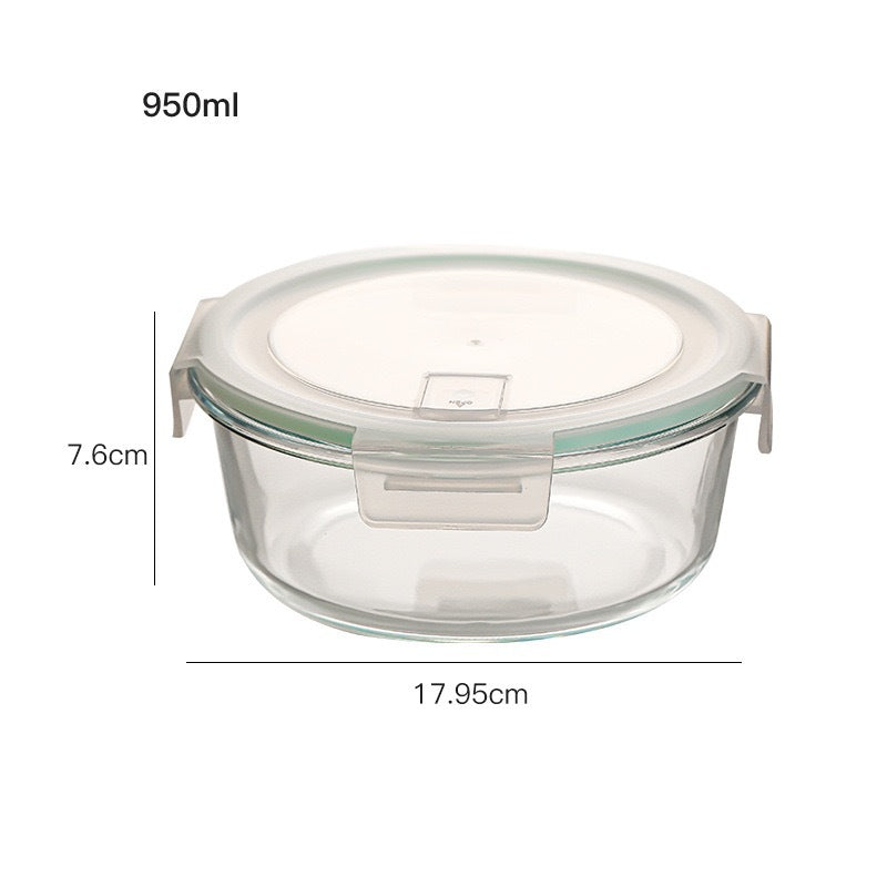 Glass Lunch Box Microwave Lunch Box Separation Type - Mubimart -  