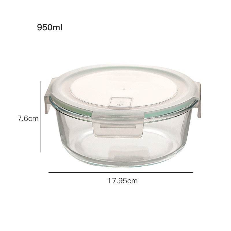 Glass Lunch Box Microwave Lunch Box Separation Type - Mubimart
