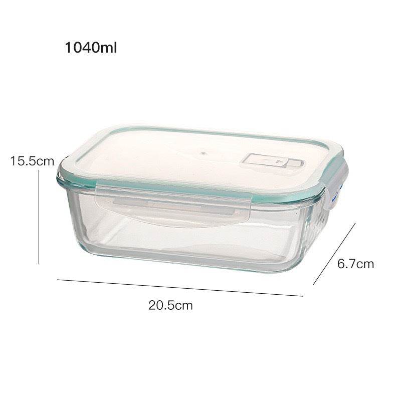 Glass Lunch Box Microwave Lunch Box Separation Type - Mubimart
