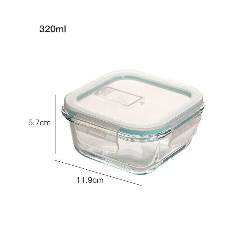 Glass Lunch Box Microwave Lunch Box Separation Type - Mubimart