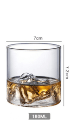Glass Mountain View Household Water Cup - Mubimart