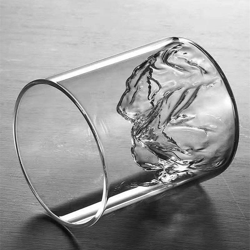 Glass Mountain View Household Water Cup - Mubimart