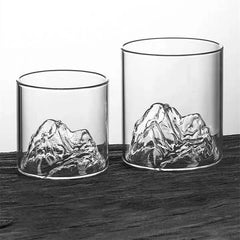 Glass Mountain View Household Water Cup - Mubimart -  