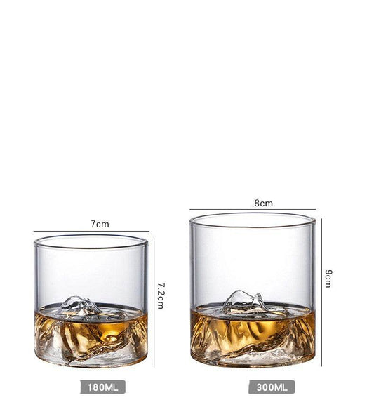 Glass Mountain View Household Water Cup - Mubimart