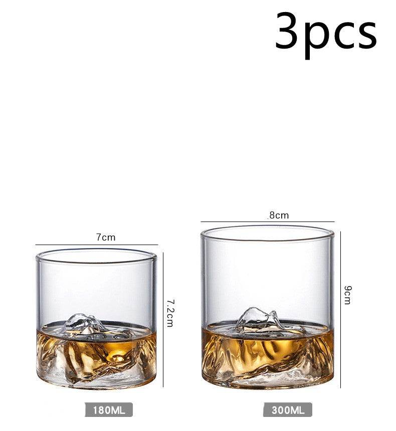 Glass Mountain View Household Water Cup - Mubimart