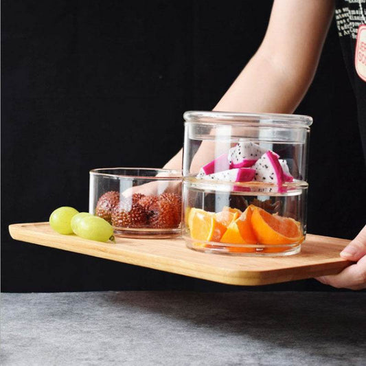 Glass Overlapping Preservation Salad Bowl - Mubimart