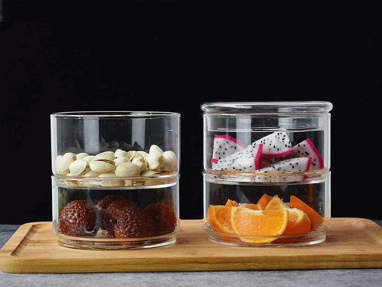 Glass Overlapping Preservation Salad Bowl - Mubimart