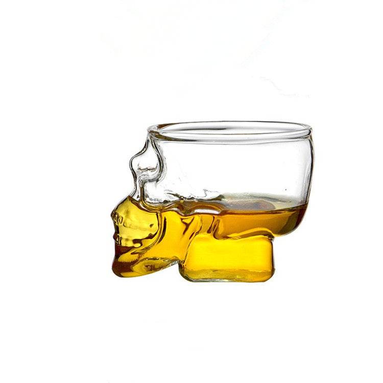 Glass Skull Wine Glass Whiskey Spirits Special-Shaped Wine Glass - Mubimart