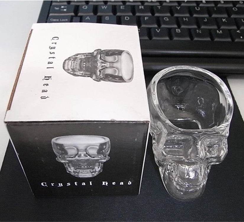 Glass Skull Wine Glass Whiskey Spirits Special-Shaped Wine Glass - Mubimart