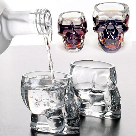 Glass Skull Wine Glass Whiskey Spirits Special-Shaped Wine Glass - Mubimart - Drink glass 