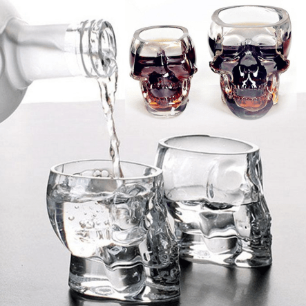Glass Skull Wine Glass Whiskey Spirits Special-Shaped Wine Glass - Mubimart