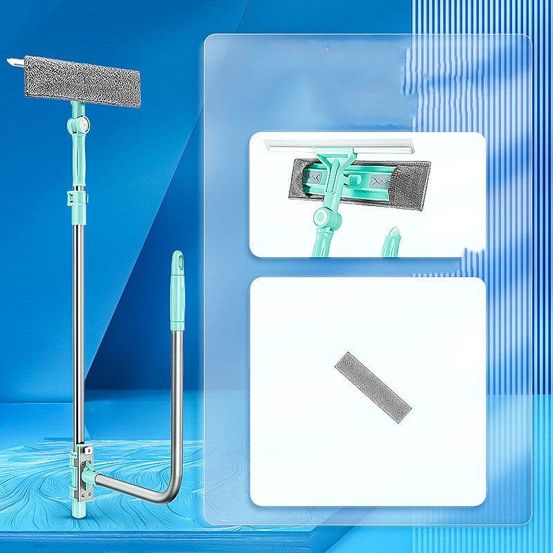 Glass Squeegee Home High-rise Window Telescopic Double-sided - Mubimart
