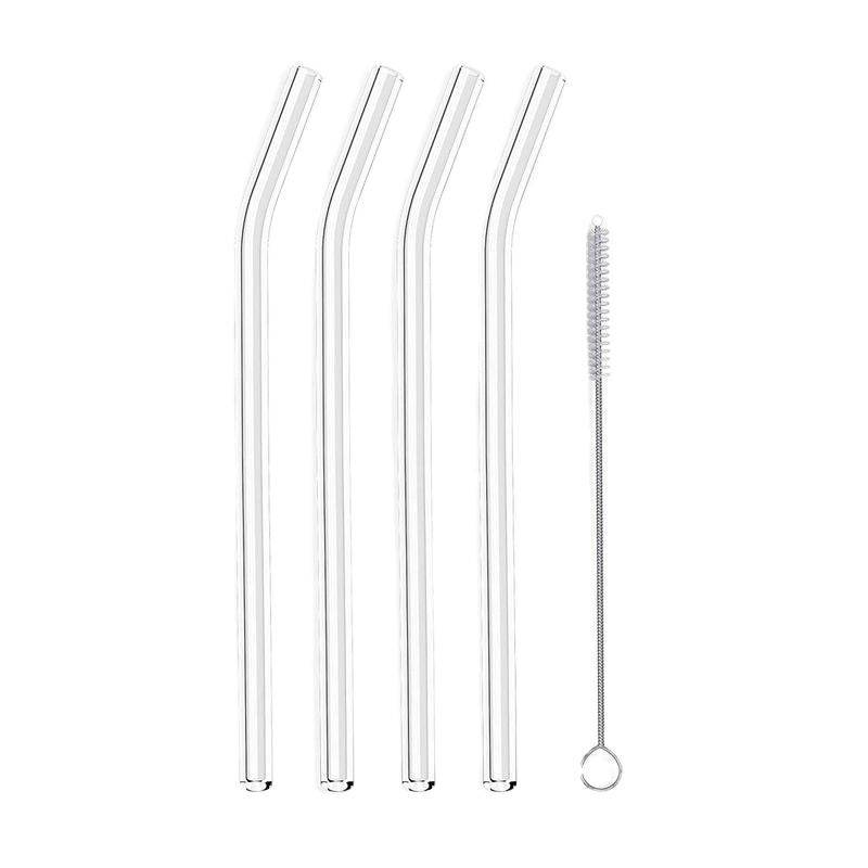 Glass Straws, Pearl Milk Tea Coarse Drinking Straws, Non-disposable Transparent Water Cups, Long Straws - Mubimart