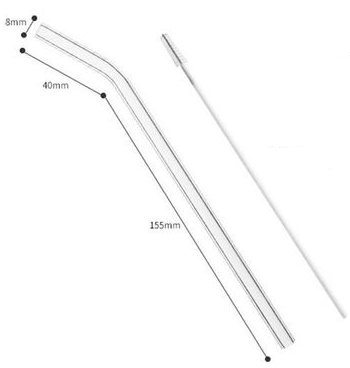 Glass Straws, Pearl Milk Tea Coarse Drinking Straws, Non-disposable Transparent Water Cups, Long Straws - Mubimart